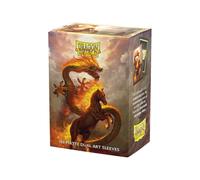 Dragon Shield Fire Horse 2026 Mangas Art Dual Mate Estándar 100uds Opacas Negras