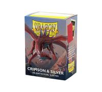 Dragon Shield Fundas Mate Dual Standard Granate/Plata 100 Unid 63x88mm