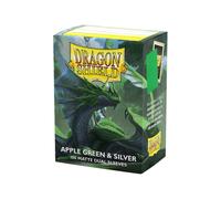 Dragon Shield Fundas Mate Dual Standard Verde Manzana/Plata 100ud 63x88mm