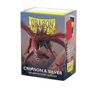 Dragon Shield: Matte - Dual Crimson & Silver (100) (Importación USA)