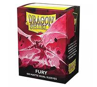 Dragon Shield - Matte Dual Fury Alaric Crimson King (Fucsia) 100 CT Fundas para tarjetas de tamaño estándar - Las fundas para tarjetas MTG son suaves y resistentes - Compatible con Pokemon & Magic The