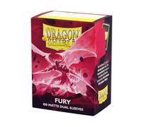 Dragon Shield - Matte Dual Fury Alaric Crimson King (Fucsia) 100 CT Fundas para tarjetas de tamaño estándar - Las fundas para tarjetas MTG son suaves y resistentes - Compatible con Pokemon & Magic The
