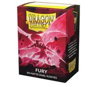 Dragon Shield - Matte Dual Fury Alaric Crimson King (Fucsia) 100 CT Fundas para tarjetas de tamaño estándar - Las fundas para tarjetas MTG son suaves y resistentes - Compatible con Pokemon & Magic The