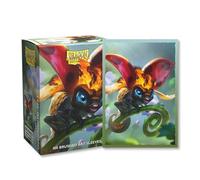 Dragon Shield Sleeves - Edición limitada Brushed Art: Spirit Animals - Fundas para tarjetas Burnbug de 100 quilates - Parte trasera texturizada - Compatible con Magic The Gathering, Pokémon y Yugioh