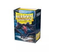 Dragon Shield Mate, Schwarz/Black 200 Titular de la tarjeta, mangas (2 paquetes, 2 x 100) para TCGs Pokemon MTG Magic