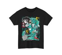 Dragon Shiryu T-Shirt Knights of The Zodiac tee Manga Anime Shirt Black S-5XL Black L