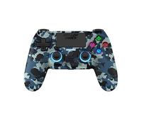 DRAGON SHOCK DragonShock - MIZAR BT - Controlador inalámbrico para PS4, PC y dispositivos móviles (Azul camuflaje)