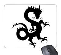 Dragon Silhouette China - Alfombrilla de ratón de goma antideslizante con patrón de ilustración de cultura china