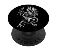Dragon Skeleton Music Guitarra eléctrica Halloween Niños Niñas PopSockets PopGrip Adhesivo