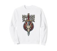 Dragon Slayer Fantasía RPG Espada Dragon Skull Medieval Gamer Sudadera