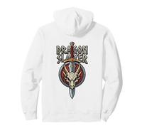 Dragon Slayer Fantasía RPG Espada Dragon Skull Medieval Gamer Sudadera con Capucha