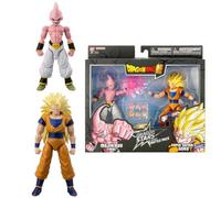 Dragon Stars Series - Dragon Ball Super - Super Saiyan 3 Goku vs Majin Buu | Dragonball Super - Figura de acción de 6 pulgadas, Dragon Starts, paquete de 2 - Majin Buu Final vs SS3 Goku