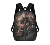 Dragon Sword with Cherry Blossoms -4 Mochilas Impresas En 3D Para Niños 17inch Mochilas De Moda Informales Para El Día A Día, Bolsas De Viaje, Mochilas Informales Para Exteriores Para Niños Y Niñas