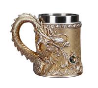 Dragon - Taza de dragón con estampado de tazas de dragón, diseño de dragón, diseño ergonómico, mango retro de Drinkware, divertidas tazas de café, para té caliente, leche de agua y de bebida