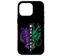 Dragón Tigre Muay Thai Carcasa para iPhone 16 Pro