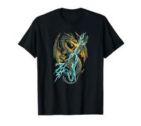 Dragón Tocando Guitarra eléctrica Rock and Roll Camiseta