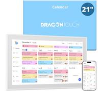 Dragon Touch Calendario digital de 21.5 pulgadas, pantalla táctil interactiva Full HD 1080P, planificador familiar inteligente, calendario de pared digital y montaje en escritorio para una