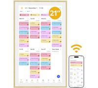 Dragon Touch Calendario digital de 21 pulgadas, calendario electrónico de pared con pantalla táctil interactiva, regalo inteligente para la familia/hogar para recordatorios de horarios, recompensas de