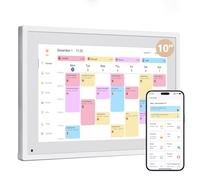 Dragon Touch Calendario digital de 10,1 pulgadas, tabla de tareas domésticas, pantalla táctil interactiva con 32 GB de memoria, planificador familiar inteligente, calendario de mesa para el escritorio