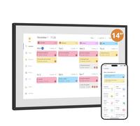 Dragon Touch Calendario digital de pared de 14 pulgadas, 1920 x 1080 FHD, calendario de pared electrónico, planificador familiar con memoria de 32 GB y soporte de pared, pantalla táctil, calendario de