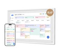 Dragon Touch Calendario digital de pared de 15.6 pulgadas, 1920 x 1080 FHD, calendario de pared electrónico, planificador familiar con memoria de 32 GB y soporte de pared, pantalla táctil, calendario