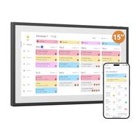 Dragon Touch Calendario digital de pared de 15,6 pulgadas, 1920 x 1080 FHD, calendario de pared electrónico, planificador familiar con memoria de 32 GB y soporte de pared, pantalla táctil, calendario
