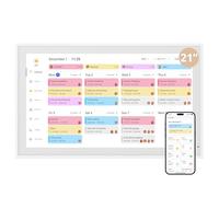 Dragon Touch Calendario digital de pared de 21,5 pulgadas, 1920 x 1080 FHD, calendario de pared electrónico, planificador familiar con memoria de 32 GB y soporte de pared, pantalla táctil, calendario