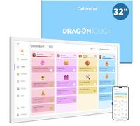 Dragon Touch Calendario digital de 32 pulgadas, 1920 x 1080 FHD, tabla de tareas domésticas, pantalla táctil con 32 GB de memoria, planificador familiar inteligente, calendario de mesa para el