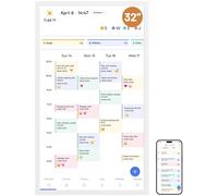 Dragon Touch Calendario digital de 32 pulgadas, 1920 x 1080 FHD, tabla de tareas domésticas, pantalla táctil con 32 GB de memoria, planificador familiar inteligente, calendario de mesa para el