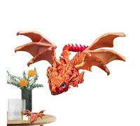 Dragon Toys, Dragon Figures for Kids Figura de dragón realista | Decoración de la pantalla de escritorio de inicio, Juntas móviles Desk Juguetes para niños, adultos, coleccionistas