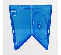 Dragon Trading Amaray Blu Ray - Juego de 10 cajas de almacenamiento para discos individuales de cualquier formato con logotipo de Blu Ray en relieve plateado. La funda tiene clips para folleto y funda