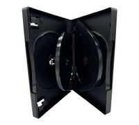 Dragon Trading - Funda para 5 discos con cierre M Lock para CD, DVD, Blu-Ray, para 5 discos con lomo de 26 mm y clips para folletos, funda exterior de plástico para incrustaciones de obras de arte