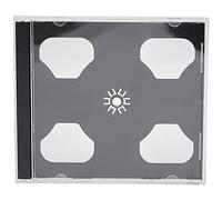 Dragon Trading - Juego de 25 fundas para discos dobles con bandeja negra para guardar 2 CD, DVD, Blu Ray, fundas dobles negras para joyas, calidad profesional para almacenar todos los formatos de