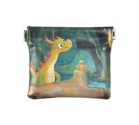 Dragon Treasure Cave - Monedero pequeño de cuero, impermeable, organizador de llaves para mujeres y niñas, Cueva del tesoro del dragón, 1 size, Moderno