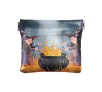 Dragon Treasure Cave - Monedero pequeño de cuero, impermeable, organizador de llaves para mujeres y niñas, Ritual de brujas del caldero, 1 size, Moderno