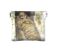 Dragon Treasure Cave - Monedero pequeño de cuero, impermeable, organizador de llaves para mujeres y niñas, Alcoba de momia reclinada, 1 size, Moderno