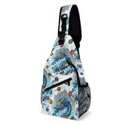 Dragón Unisex Mochilas De Hombro Con Cremallera Sling Bag Pequeño Mochila Bandolera Para Moto Correr Uso Diario