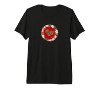 Dragón, Vintage Japonés Artistry en Relieve Camiseta Premium