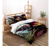 dragón Volador Edredón De Fibra De Doble Capa tótem Animal Suave Chaqueta De Edredón De Microfibra Impresión 3D Juego De 3 Piezas En La Cama Double(200x200cm)