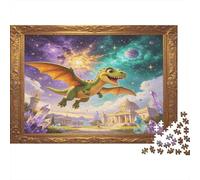 Dragón Volador Fantástico Puzzle de 1000 Piezas Papel para Adultos Cielo Estrellado Mágico Juego de Puzzle 1000 Piezas Relajación Hogar Regalo 70x50cm/1000pcs