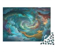 Dragón Volando en Círculos en el Cielo Rompecabezas Rompecabezas Juego De Habilidad para Toda La Familia 1000pcs (75x50cm)