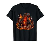 Dragón Volcánico Lagarto de Lava Monstruo Magma Camiseta