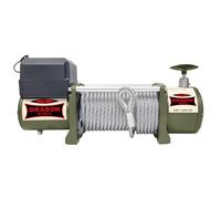 Dragon Winch Cabrestante eléctrico 12V 14000 lbs / 6350 kg con Cuerda de acero 30m para camiones, vehículos comerciales, bomberos | con control remoto inalámbrico y accesorios para Cabestrante | Truck