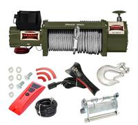 Dragon Winch Cabrestante eléctrico 30000 lbs / 13605 kg con Cuerda de acero 30m para camiones, vehículos comerciales, bomberos | con control remoto inalámbrico | El cabrestante más potente
