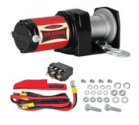 Dragon Winch Cabrestante eléctrico serie Maverick 2000 lbs (907 kg), 12V con Cuerda de acero 10m para arados, quads, ATV, UTV | incluido accesorios para Cabestrante | sin control remoto