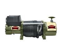 Dragon Winch Cabrestante eléctrico Truck 18000 lbs (8165 kg) 24V con Cuerda Sintética 21m para camiones, vehículos comerciales, bomberos | con control remoto inalámbrico y accesorios para Cabestrante