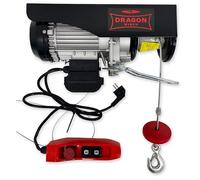Dragon Winch - Polipasto eléctrico 600kg 230V Cabrestante Eléctrico con motor de cobre de 1200W y control remoto Torno de cable eléctrico con una capacidad de 300kg-600kg, altura de elevación 12m