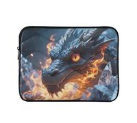 Dragon with Ice and Flame - Funda acolchada para portátil de 33.0 cm