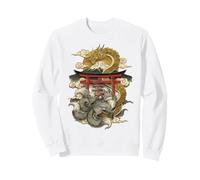 Dragón y Zorro de Nueve Colas Mitología Japonesa Lámina Sudadera