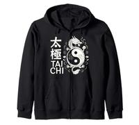 Dragón Yin Yang Tai Chi Símbolo Artístico Chino Energía Aérea Sudadera con Capucha